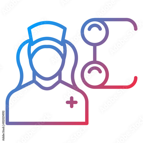 Optician Female Icon Style