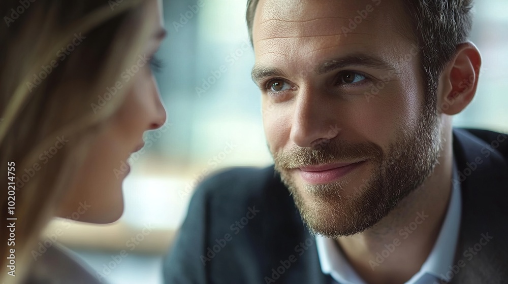 Intimate Moment Between Two People in Focus Intimate Moment Between Two People in Focus