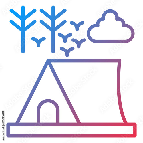 Camping Icon Style