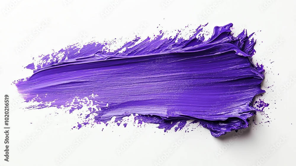 Abstract Purple Paint Stroke on White Background Abstract Purple Paint Stroke on White Background