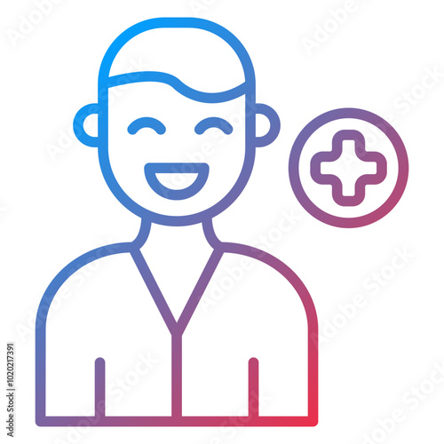 Male Patient Icon Style