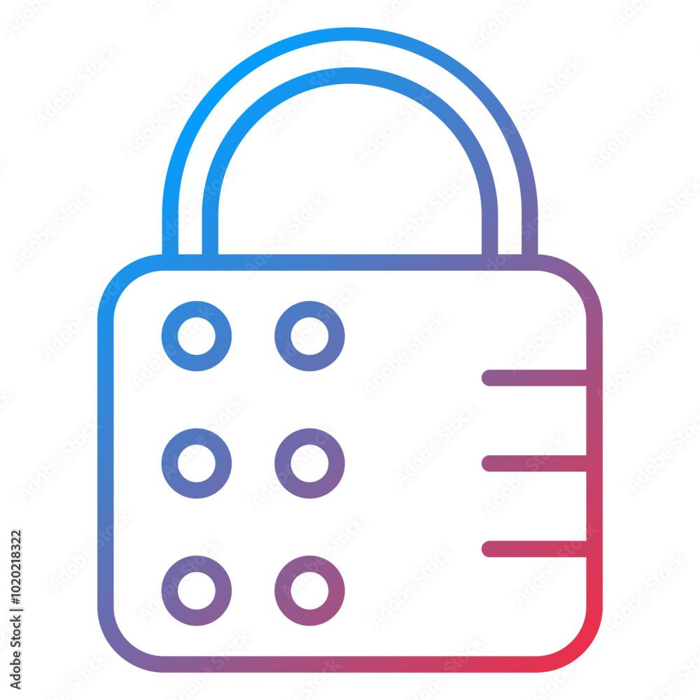 Number Padlock Icon Style Number Padlock Icon Style