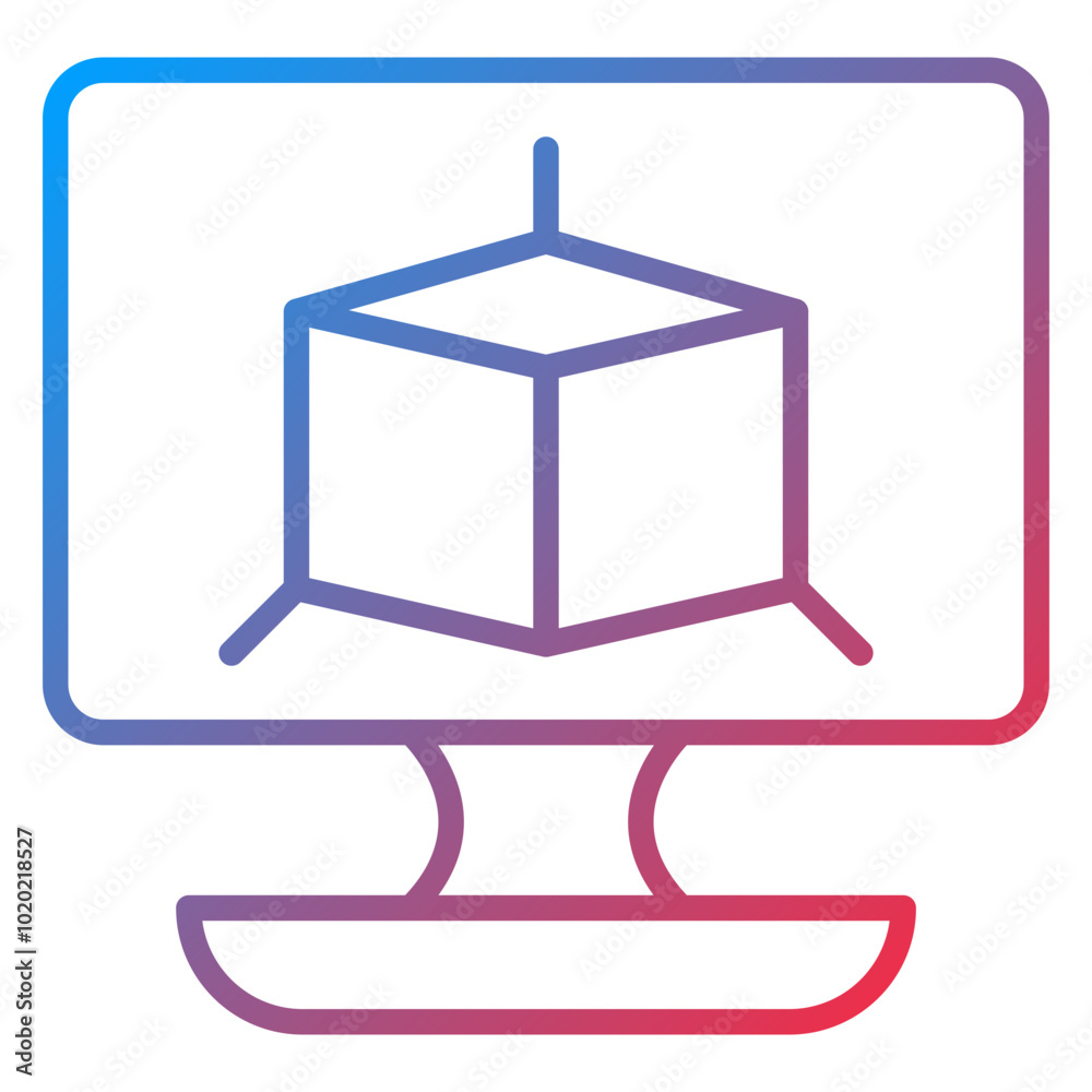 3D Modeling Icon Style