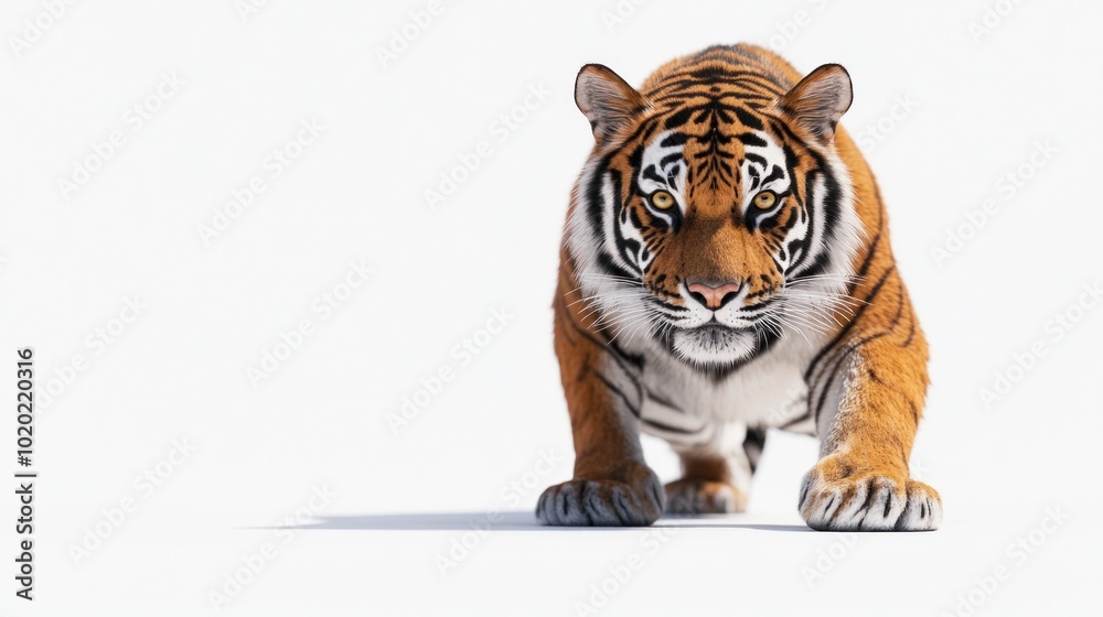 Fototapeta premium Majestic Bengal Tiger in a Studio Setting