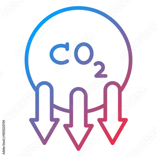 Reduce Co2 Emissions Icon Style