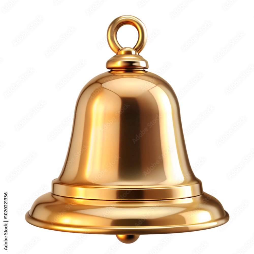 Golden bell isolated on transparent background Golden bell isolated on transparent background