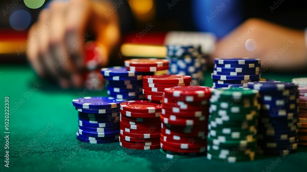 poker chips close up poker chips close up