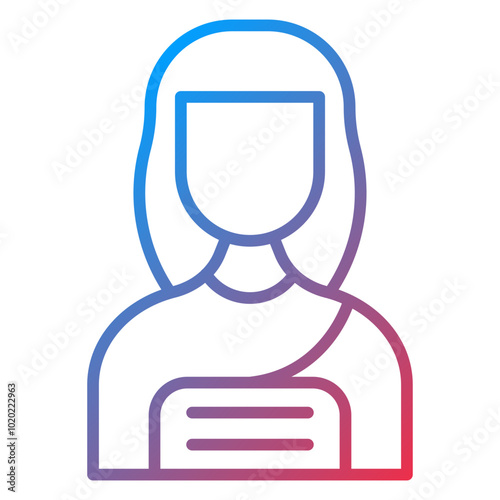 Neanderthal Woman Icon Style