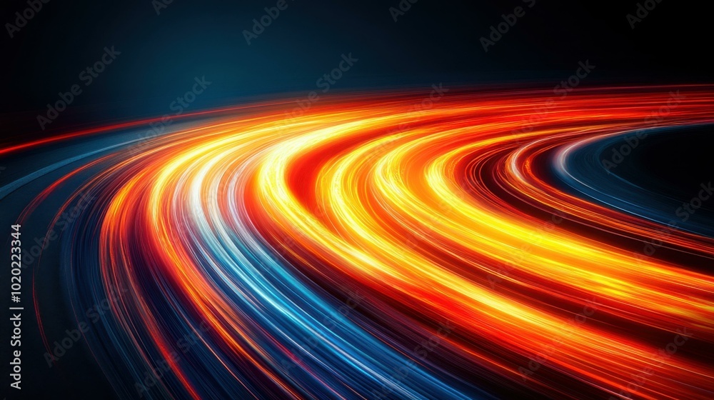 Abstract Light Trails: A Dynamic and Energetic Composition Abstract Light Trails: A Dynamic and Energetic Composition