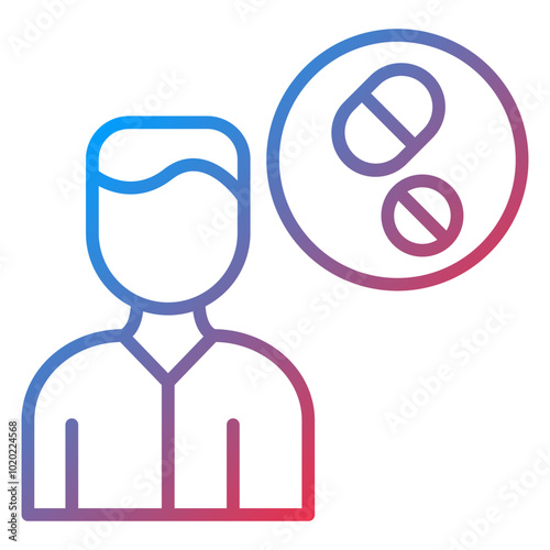 Drug Addiction Icon Style