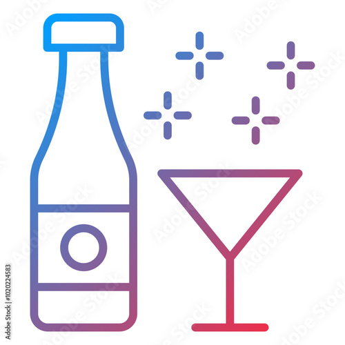 Alcohol Addiction Icon Style