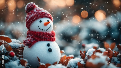 Charming Snowman in a Winter Wonderland