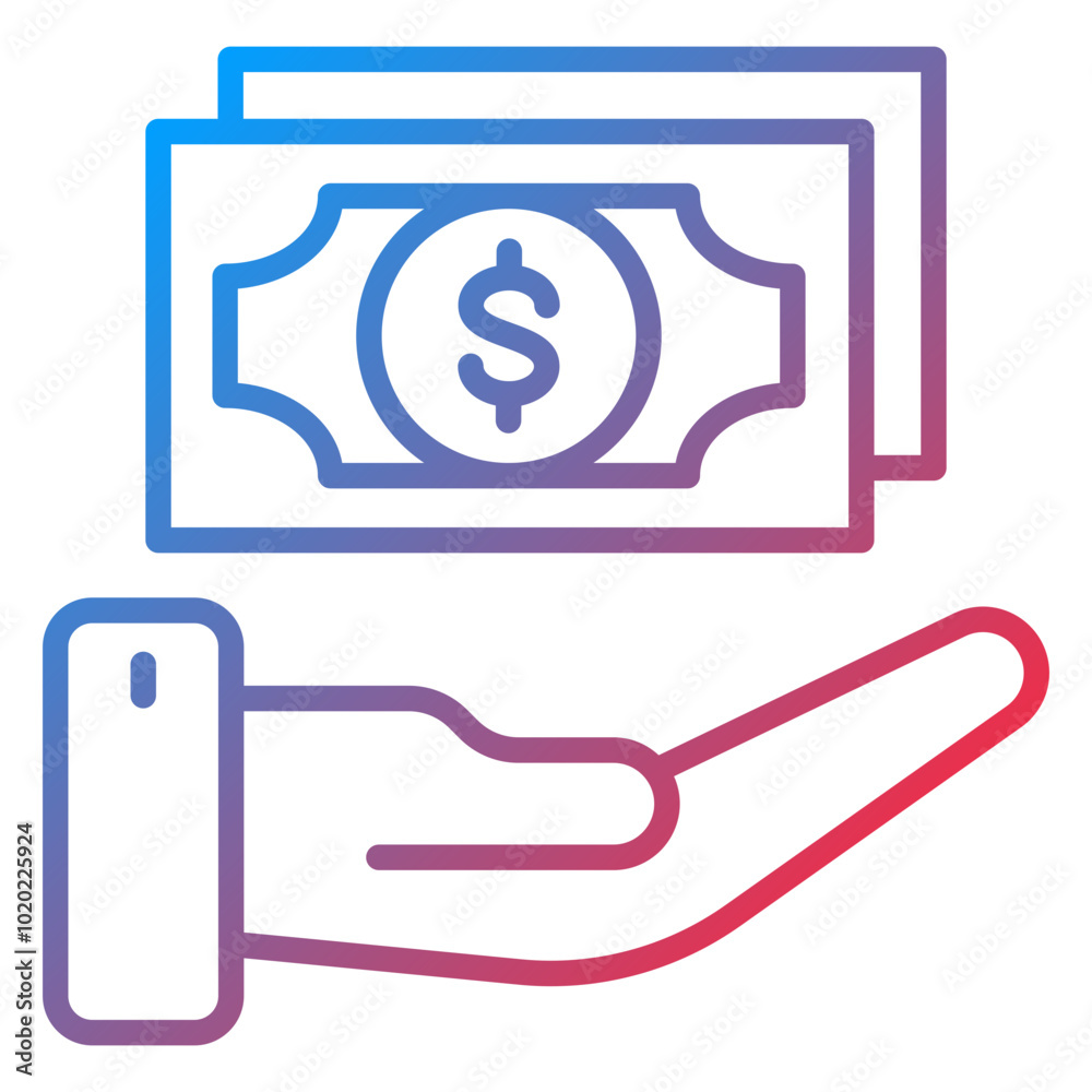 Loan Money Icon Style