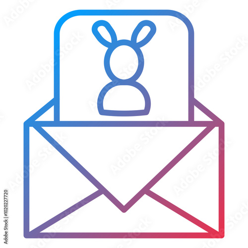 Easter Letter Icon Style