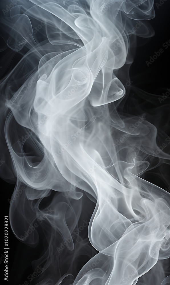 White smoke on black background White smoke on black background