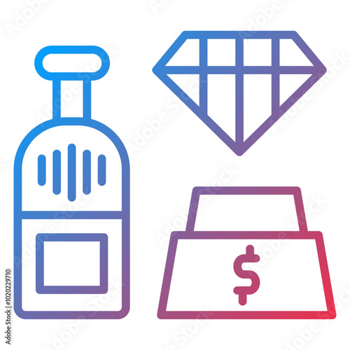 Luxury Items Icon Style