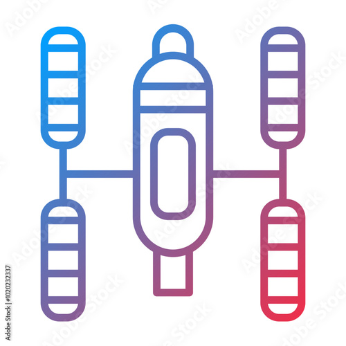 Fototapeta Naklejka Na Ścianę i Meble -  Space Station Icon Style