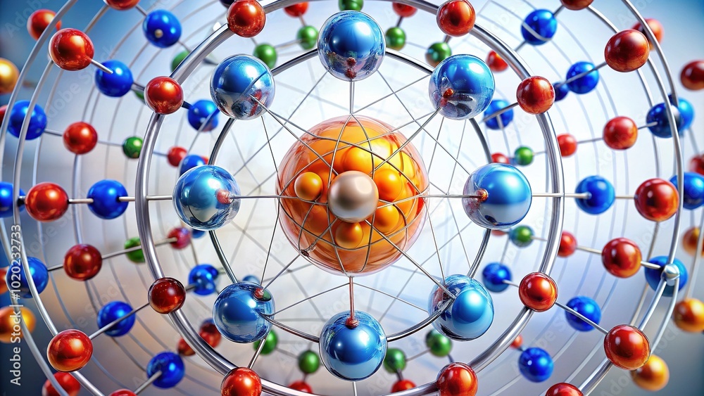 Yttrium Atom Structure with Core and Electrons - Conceptual Science Photography Yttrium Atom Structure with Core and Electrons - Conceptual Science Photography