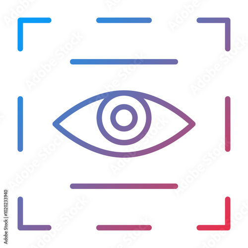 Eye Scanner Icon Style