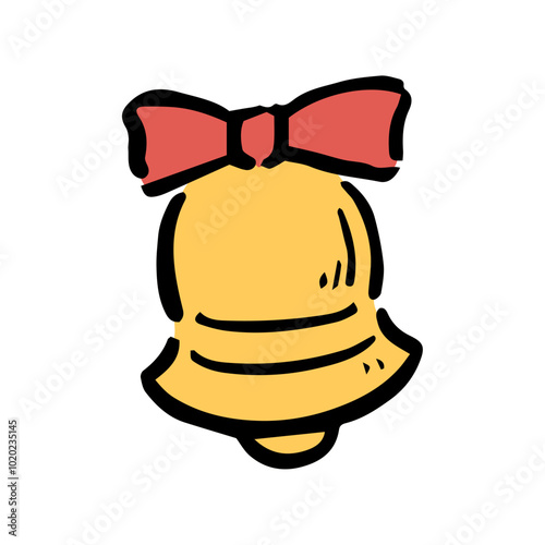 手書き　クリスマスの鈴