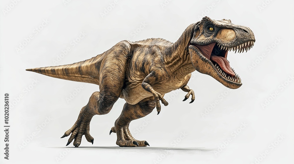 Tyrannosaurus Rex with Open Mouth and Yellow Eyes Tyrannosaurus Rex with Open Mouth and Yellow Eyes