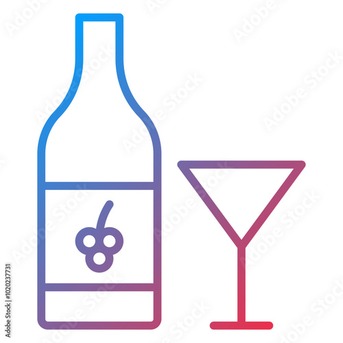 Red Wine Icon Style