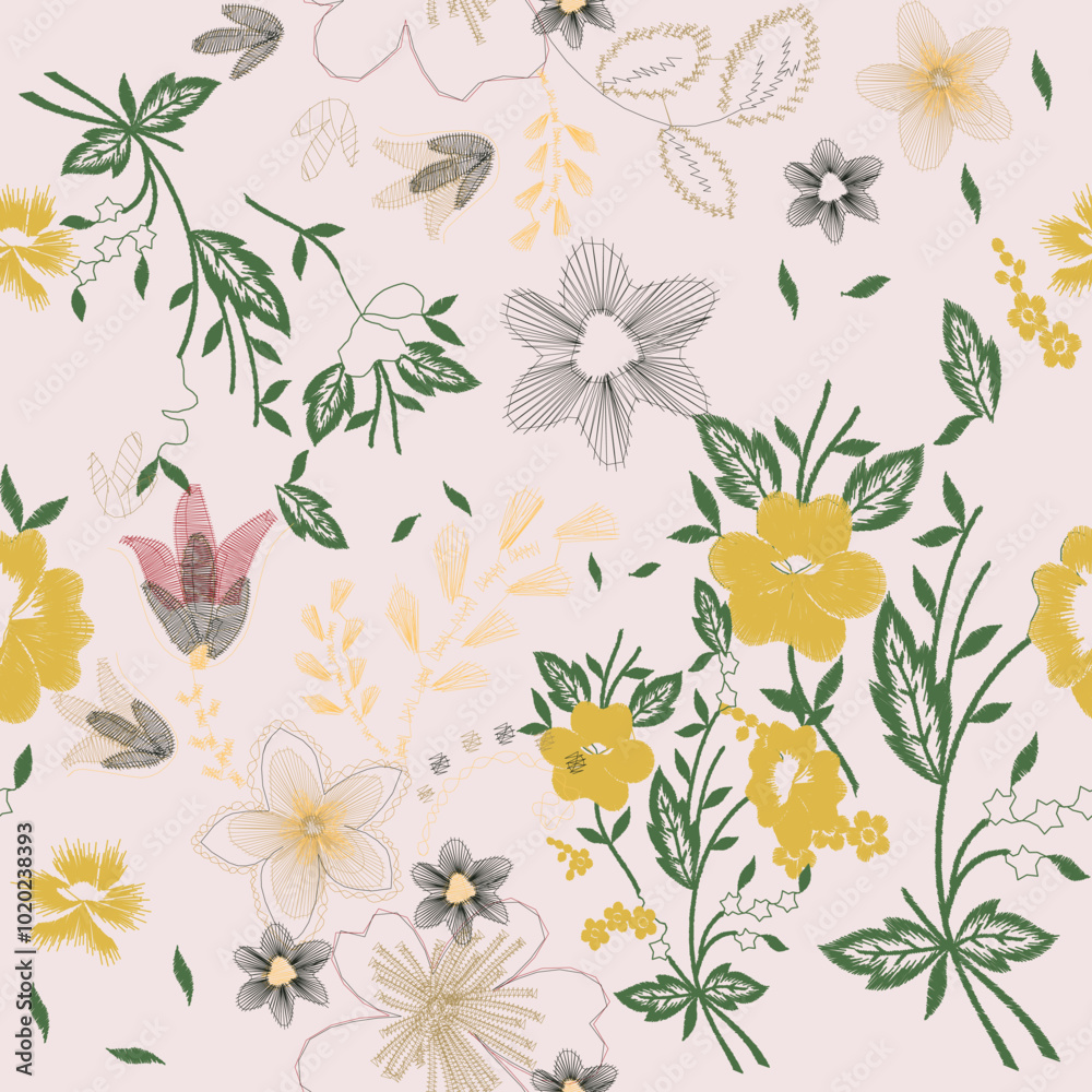 custom made wallpaper toronto digitalflower patterns in nature continuous pattern colorful trend crispy flower designs