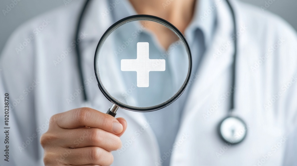 2410_120.close-up of a doctor holding a magnifying glass with a bright ...