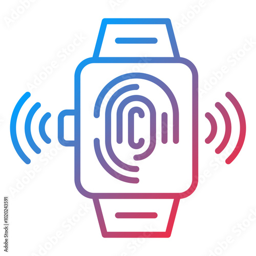Biometric Smart Watch Icon Style