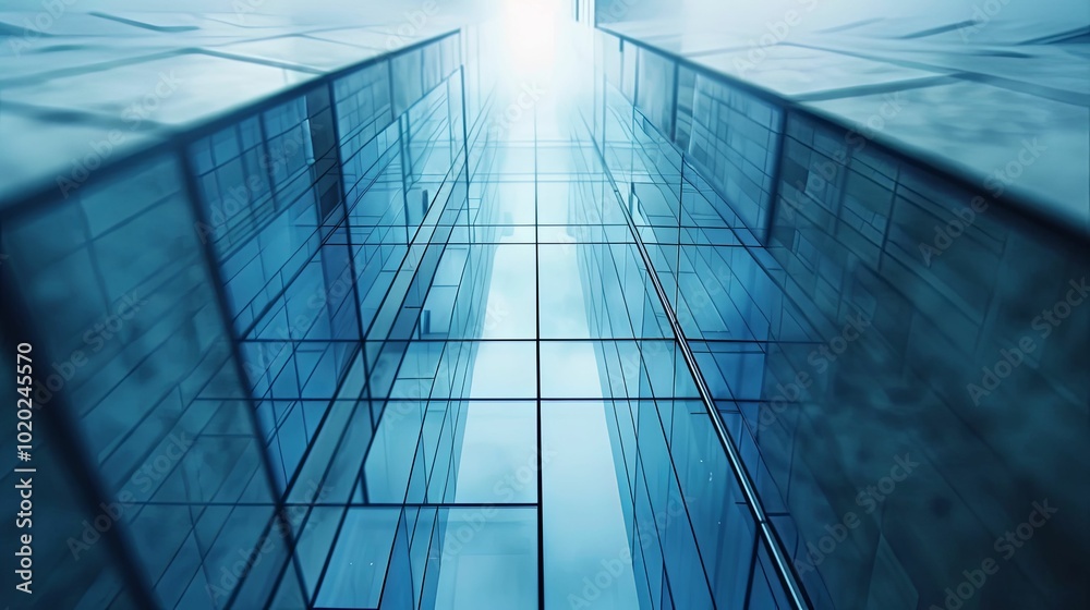 Abstract View of a Modern Glass Building Facade Abstract View of a Modern Glass Building Facade