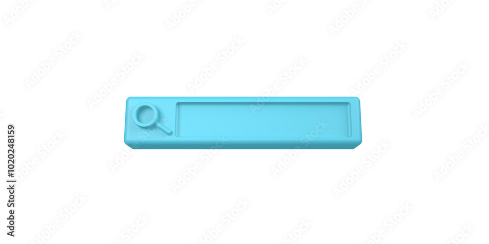 3D rendering, Close up green blue empty minimal search bar icon and symbol mock up, front view shot, isolated on white background. 3D rendering, Close up green blue empty minimal search bar icon and symbol mock up, front view shot, isolated on white background.