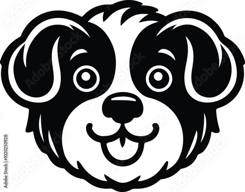 balck doge icon vector art design