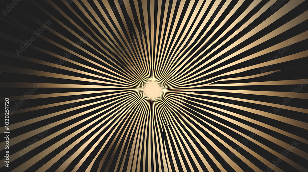 A black and gold abstract radial line pattern. A black and gold abstract radial line pattern.