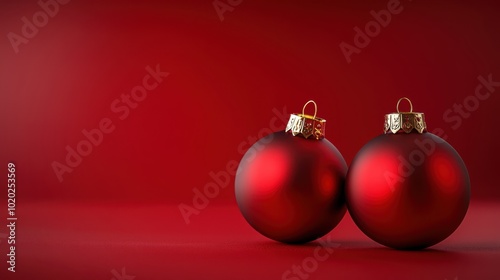 The Red Christmas Baubles