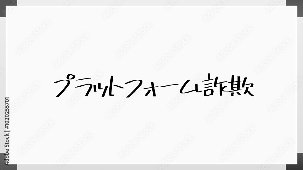 プラットフォーム詐欺 のホワイトボード風イラスト プラットフォーム詐欺 のホワイトボード風イラスト