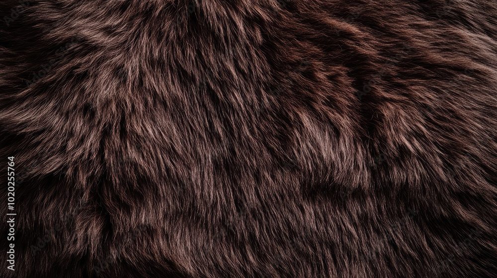 Naklejka premium Realistic dark brown fur texture with fine detail