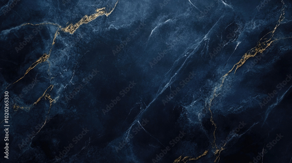 Elegant dark navy marble texture with luxurious gold veins Elegant dark navy marble texture with luxurious gold veins