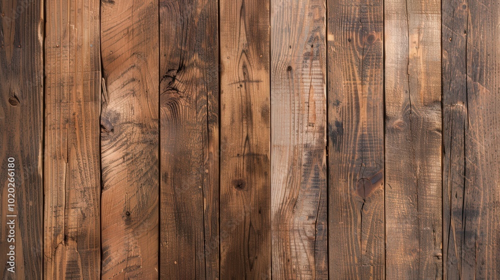 Naklejka premium Rustic Aged Wooden Texture, featuring a weathered surface with deep grooves and a vintage charm, evoking nostalgia and the beauty of natural decay in timeless design elements