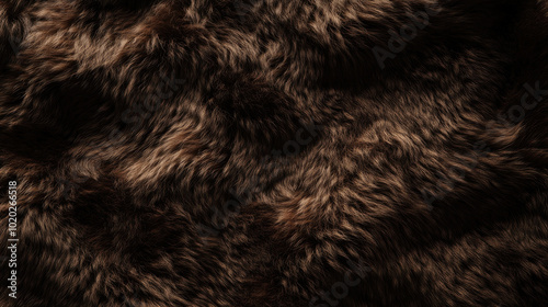 Realistic dark brown fur texture with fine detail