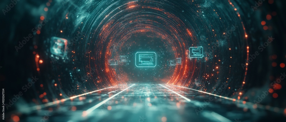 Obraz premium The Quantum Gateway, Quantum Computing in Digital Ecosystems