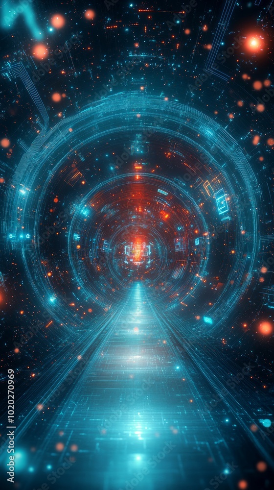 Obraz premium The Quantum Gateway, Quantum Computing in Digital Ecosystems