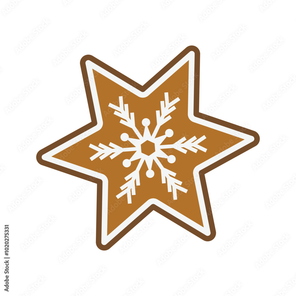 Obraz premium Gingerbread Snowflake