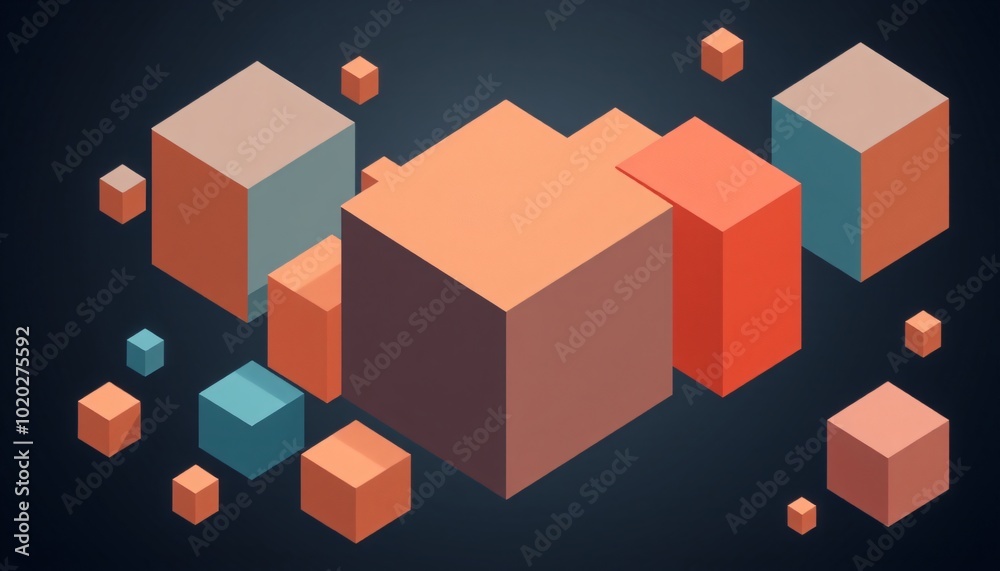 Minimalist Isometric Shapes Minimalist Isometric Shapes