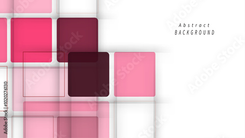 Abstract Geometric Design in Shades of Pink and White