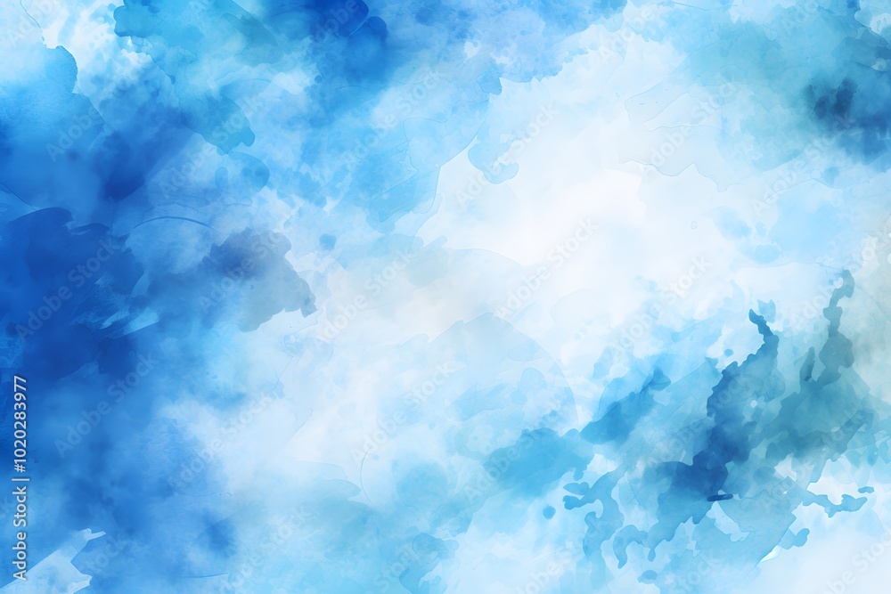 Fototapeta premium Abstract blue watercolor background texture