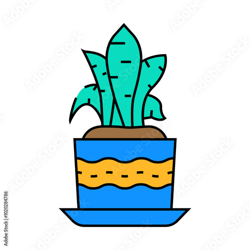 indoor plants urban gardening line icon vector. indoor plants urban gardening sign. isolated symbol illustration