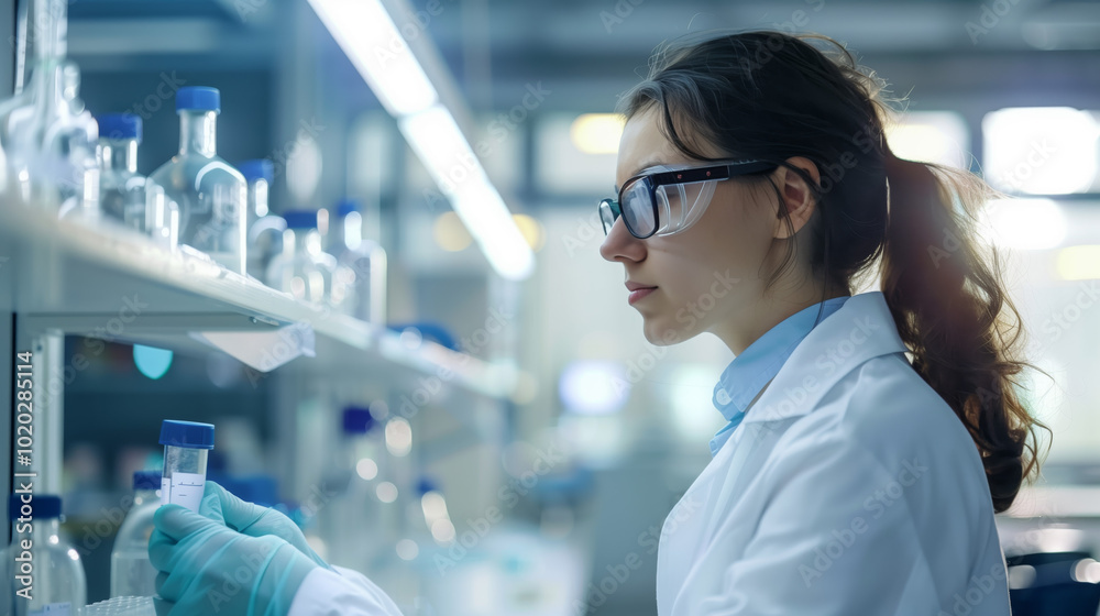 Female Scientist Conducting Research in a Modern Laboratory for Scientific Discoveries and Innovation Female Scientist Conducting Research in a Modern Laboratory for Scientific Discoveries and Innovation