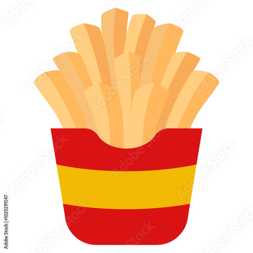 french fries in a box