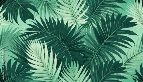 Wallpaper Mural Muted Tropical Leaves Torontodigital.ca