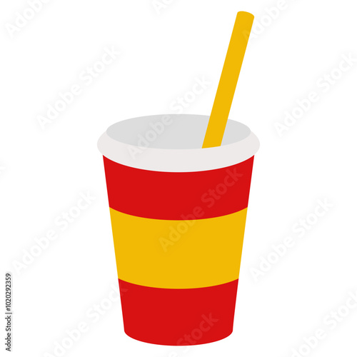 red plastic cup with straw